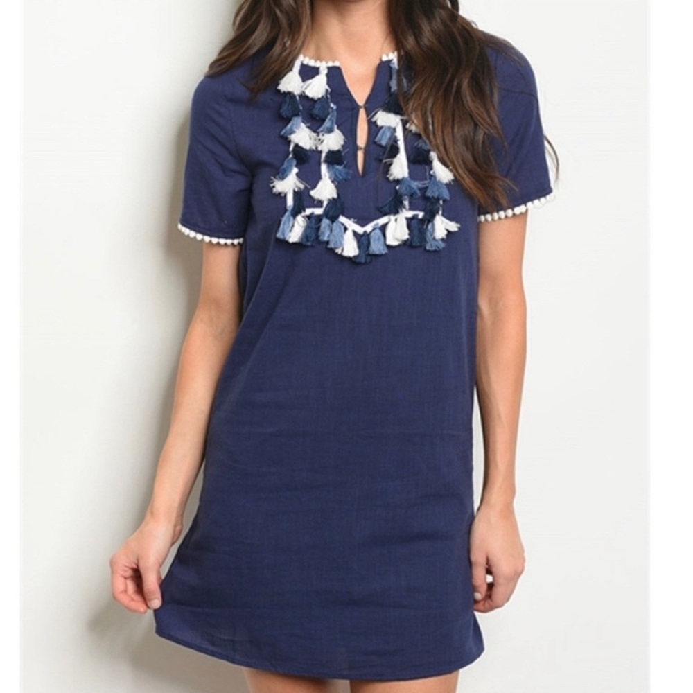 NWT S or M Tassel Pom Dress
